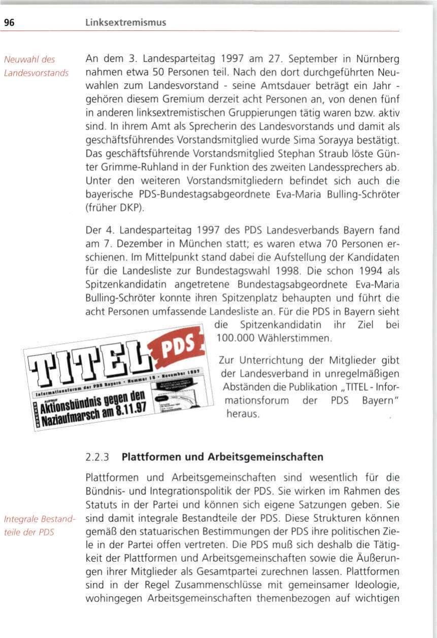 Seite 96 des Verfassungsschutzbericht 1997 Bayern