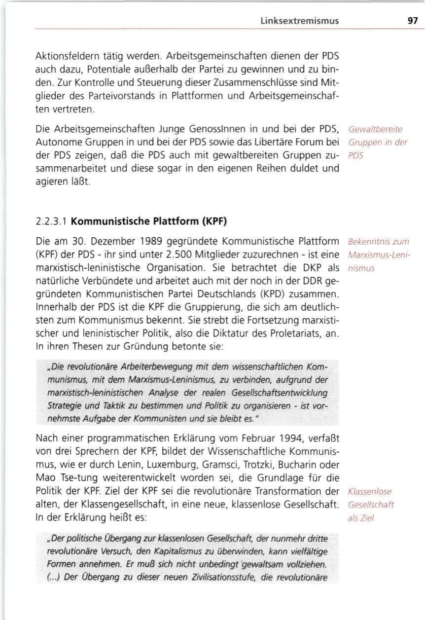 Seite 97 des Verfassungsschutzbericht 1997 Bayern