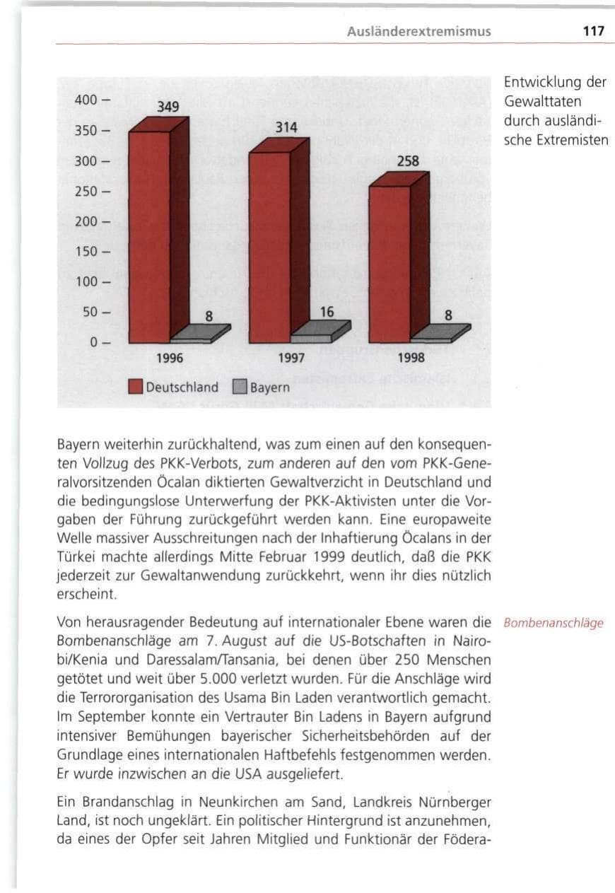 Seite 117 des Verfassungsschutzbericht 1998 Bayern
