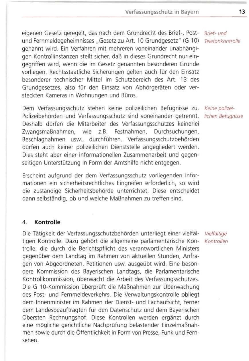 Seite 13 des Verfassungsschutzbericht 1998 Bayern