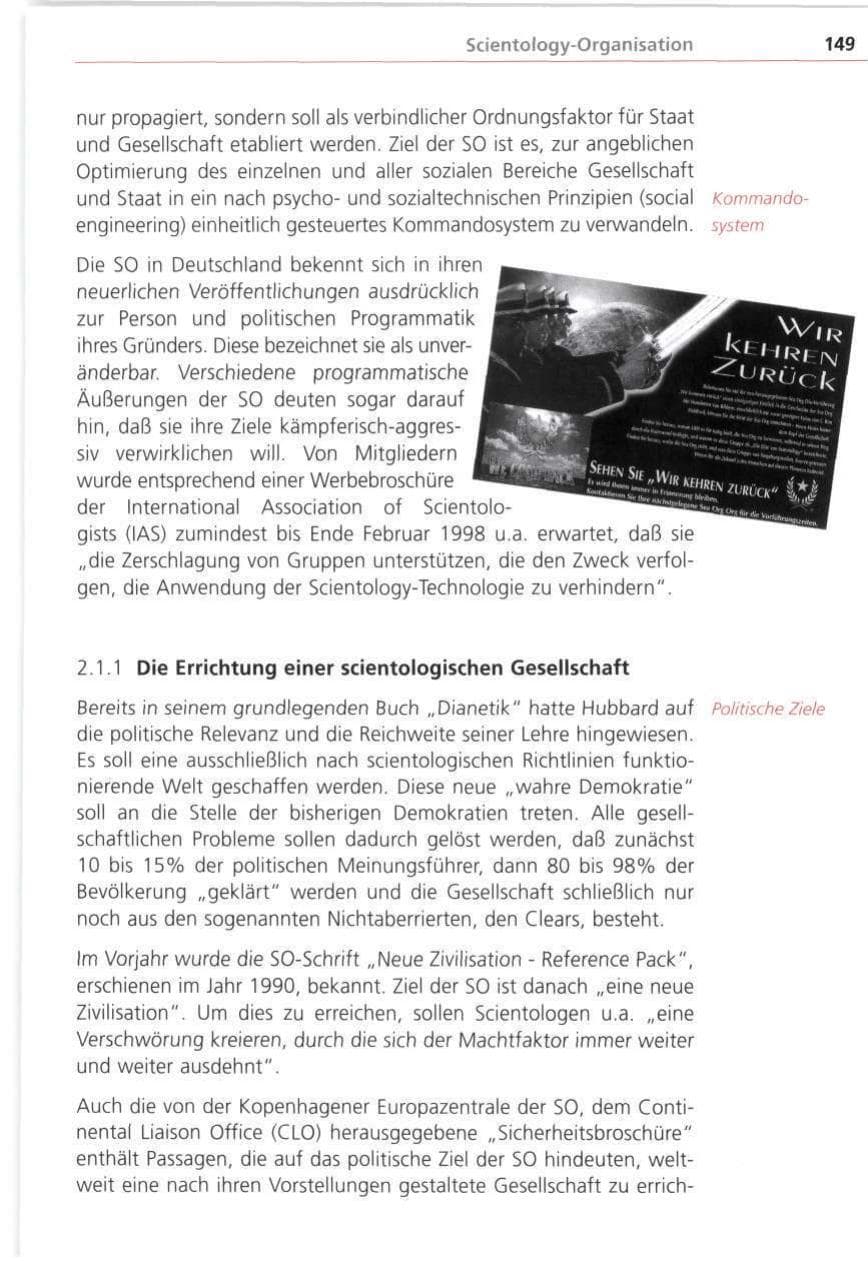 Seite 149 des Verfassungsschutzbericht 1998 Bayern