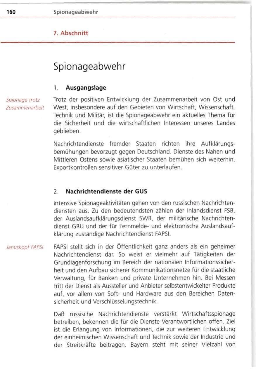 Seite 160 des Verfassungsschutzbericht 1998 Bayern