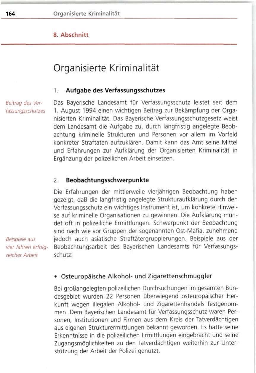 Seite 164 des Verfassungsschutzbericht 1998 Bayern
