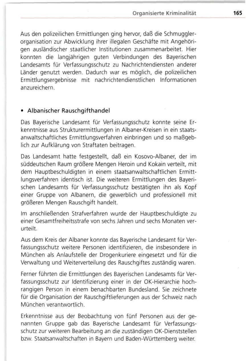 Seite 165 des Verfassungsschutzbericht 1998 Bayern