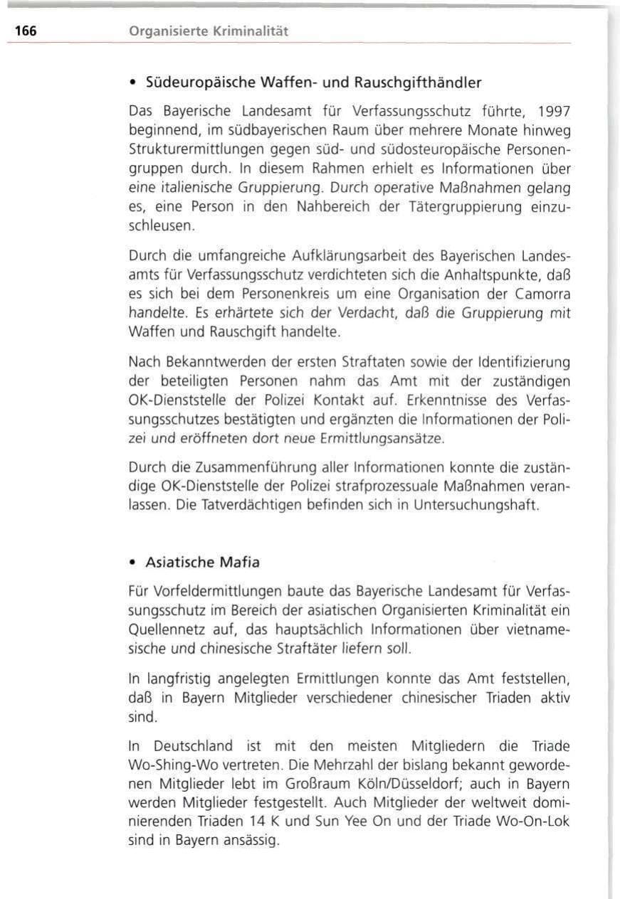 Seite 166 des Verfassungsschutzbericht 1998 Bayern