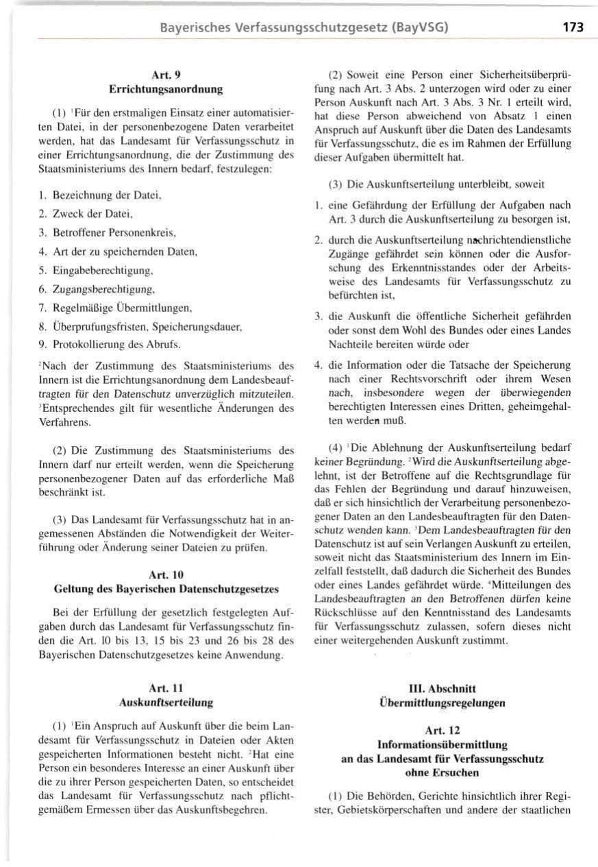 Seite 173 des Verfassungsschutzbericht 1998 Bayern