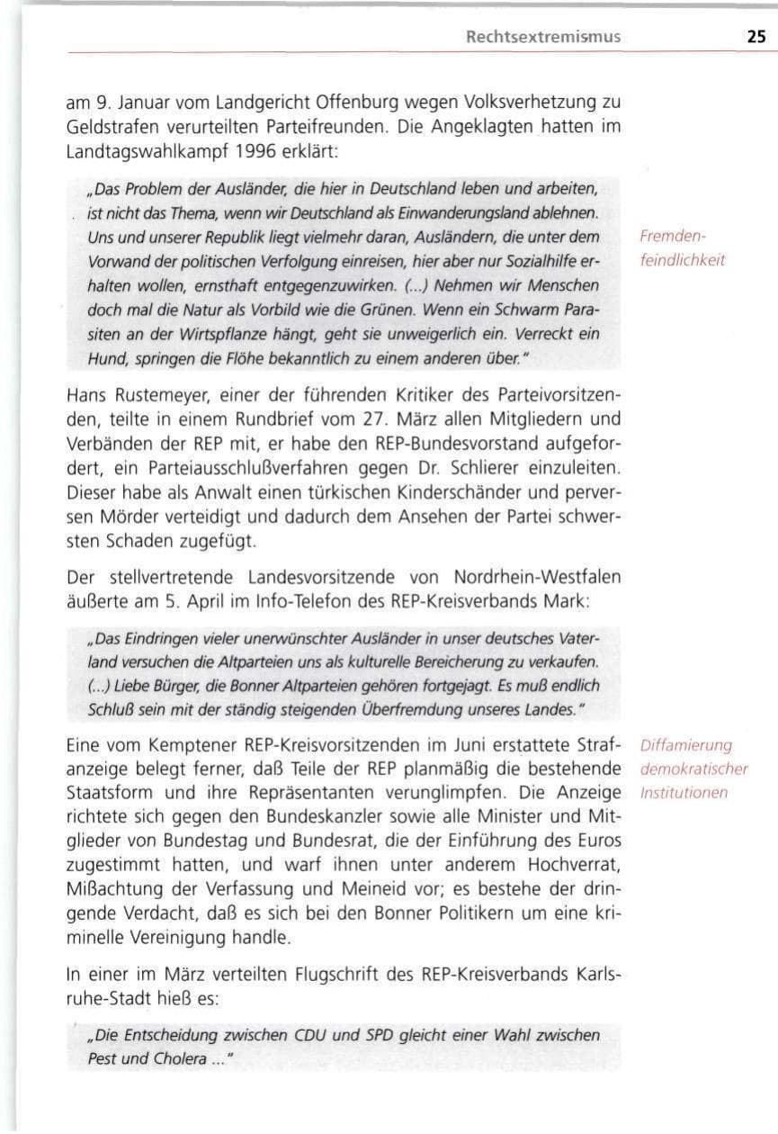 Seite 25 des Verfassungsschutzbericht 1998 Bayern