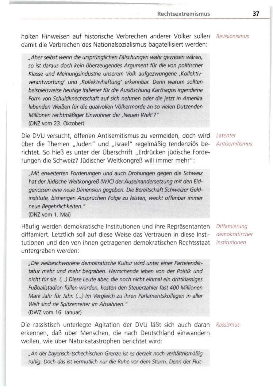 Seite 37 des Verfassungsschutzbericht 1998 Bayern