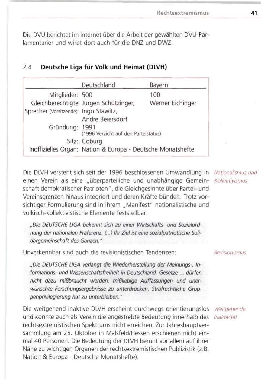 Seite 41 des Verfassungsschutzbericht 1998 Bayern
