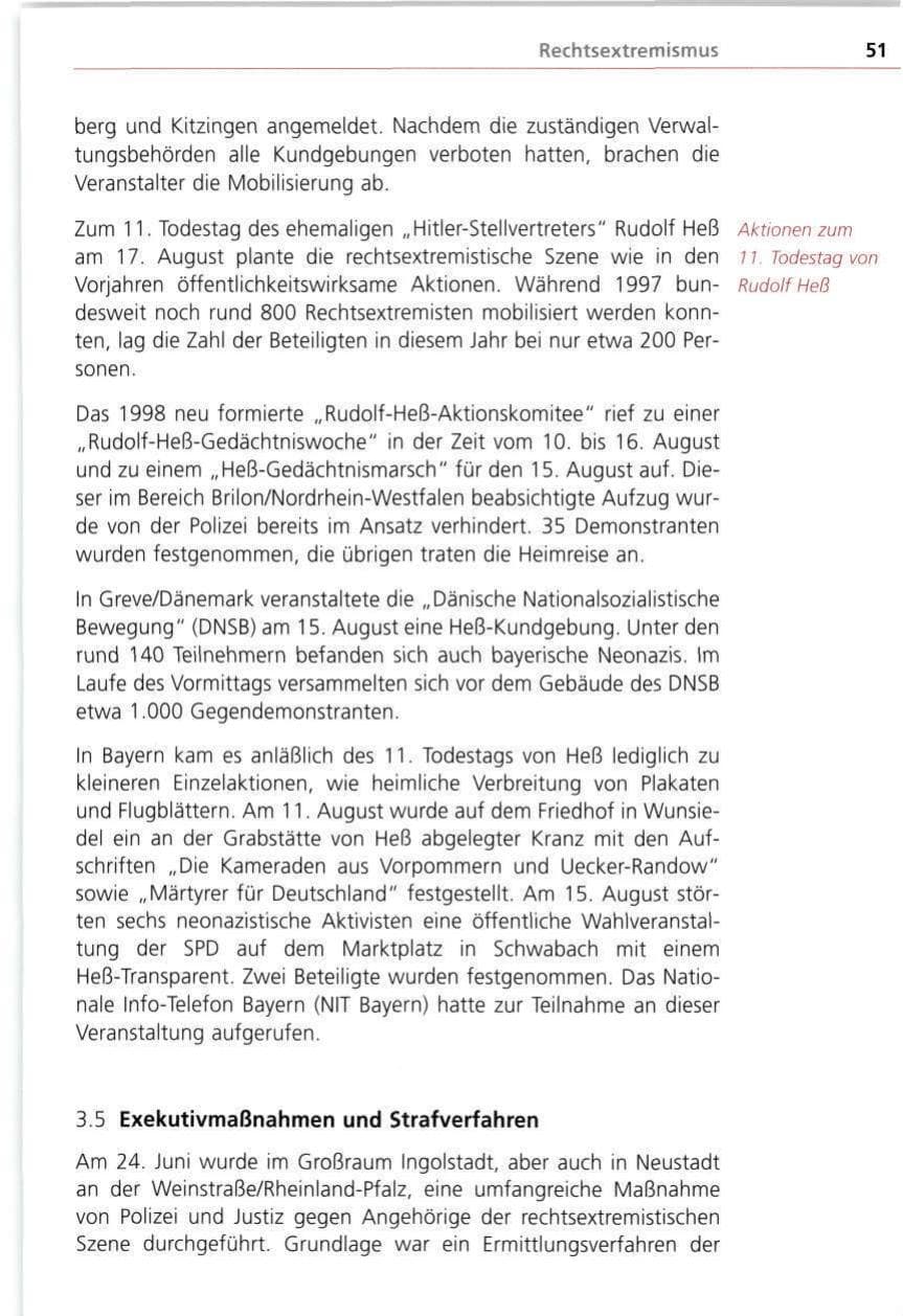 Seite 51 des Verfassungsschutzbericht 1998 Bayern