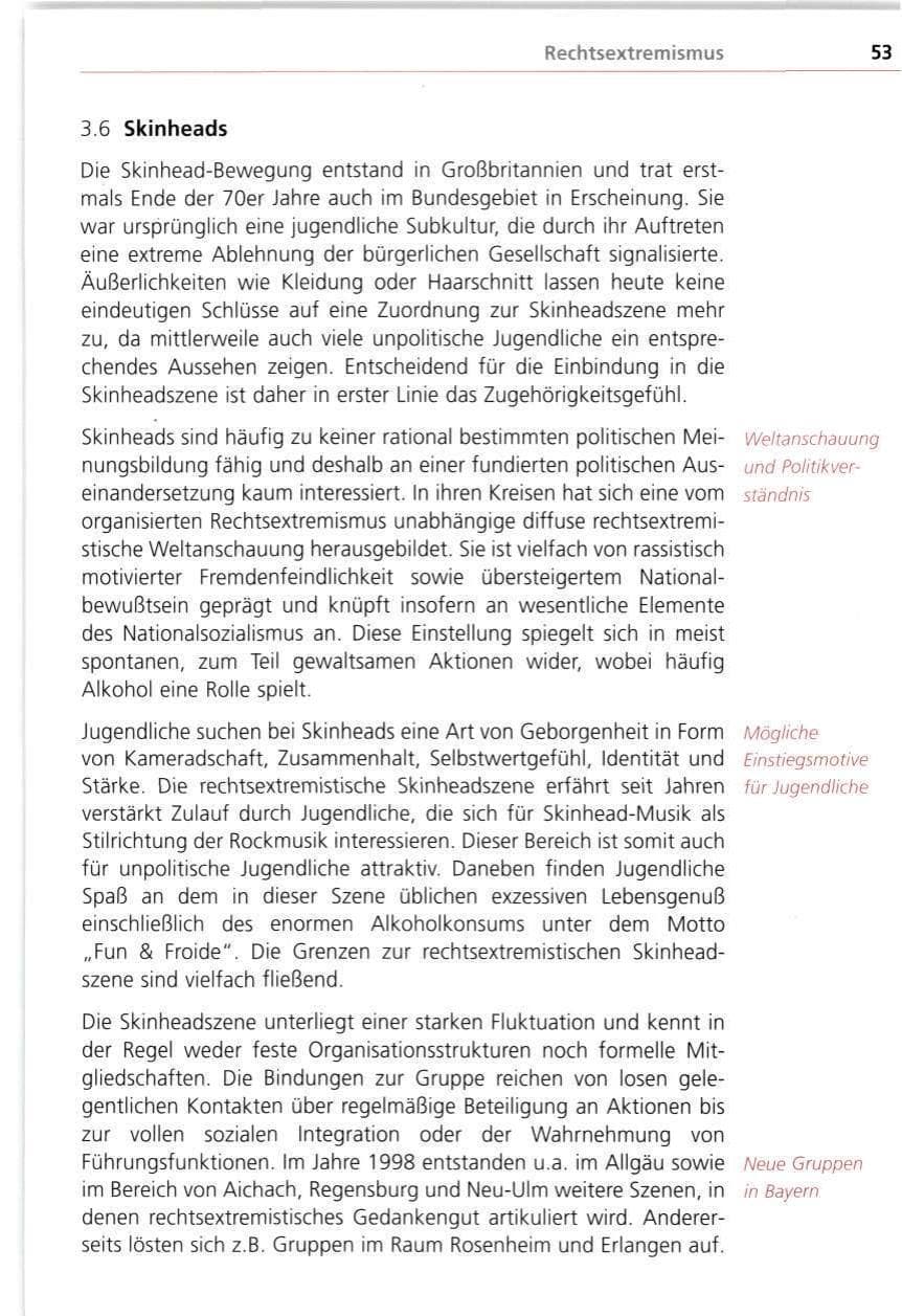 Seite 53 des Verfassungsschutzbericht 1998 Bayern