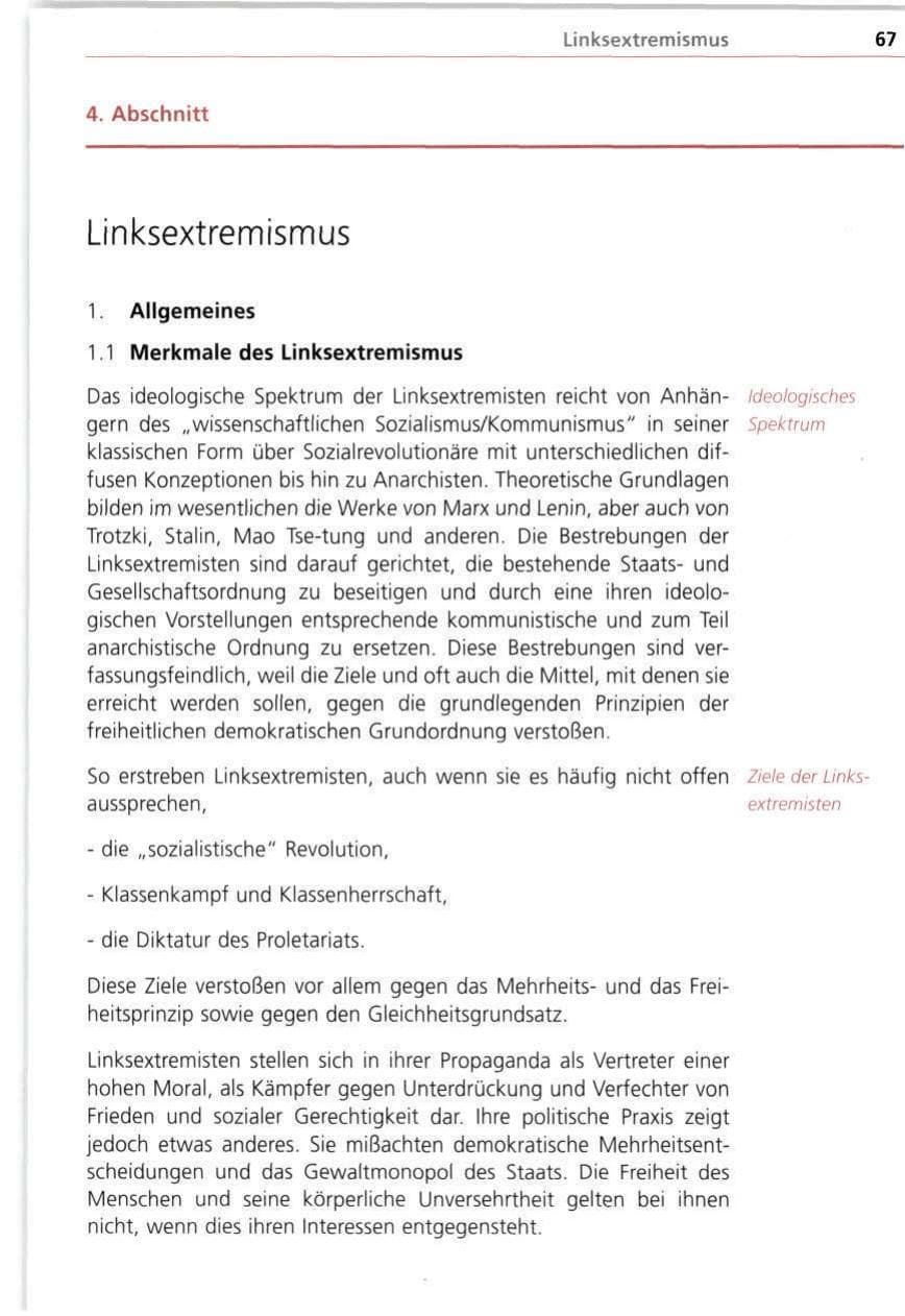 Seite 67 des Verfassungsschutzbericht 1998 Bayern