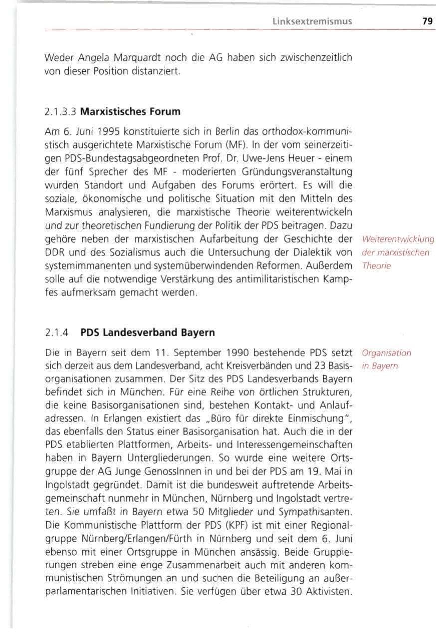 Seite 79 des Verfassungsschutzbericht 1998 Bayern