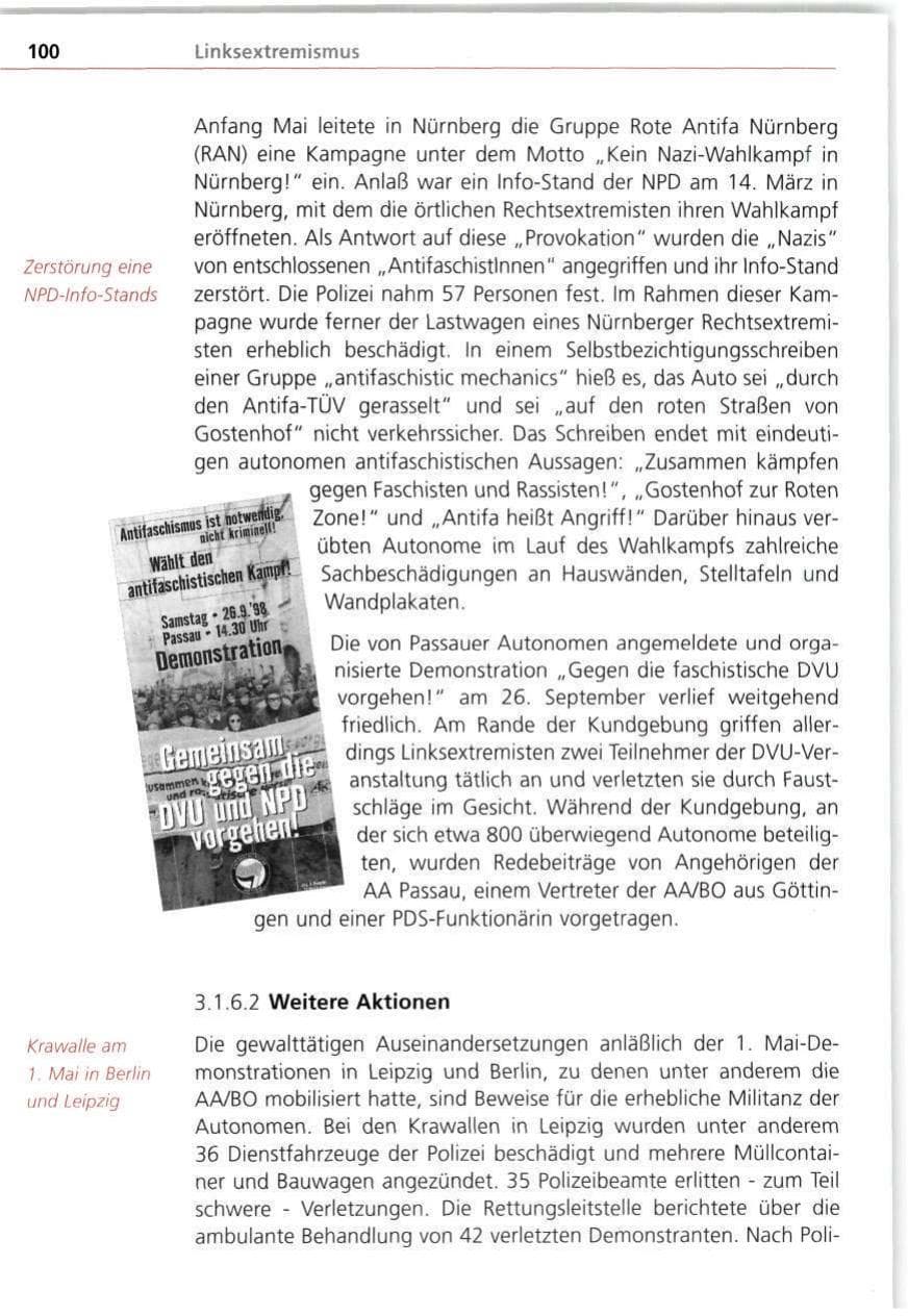 Seite 100 des Verfassungsschutzbericht 1998 Bayern