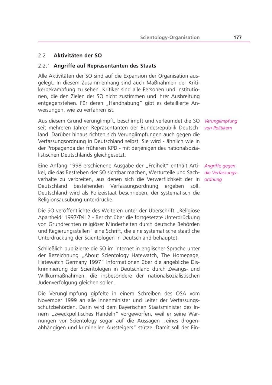 Seite 177 des Verfassungsschutzbericht 1999 Bayern