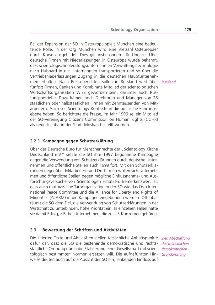 Seite 179 des Verfassungsschutzbericht 1999 Bayern