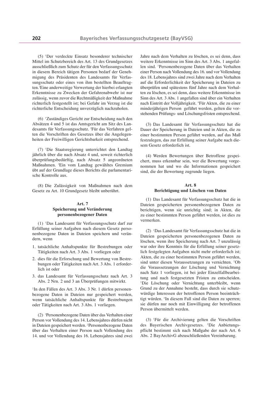 Seite 202 des Verfassungsschutzbericht 1999 Bayern