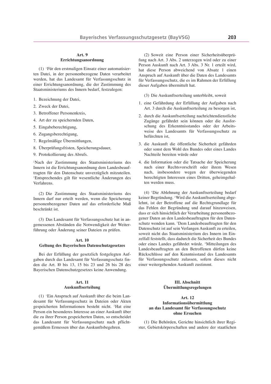 Seite 203 des Verfassungsschutzbericht 1999 Bayern
