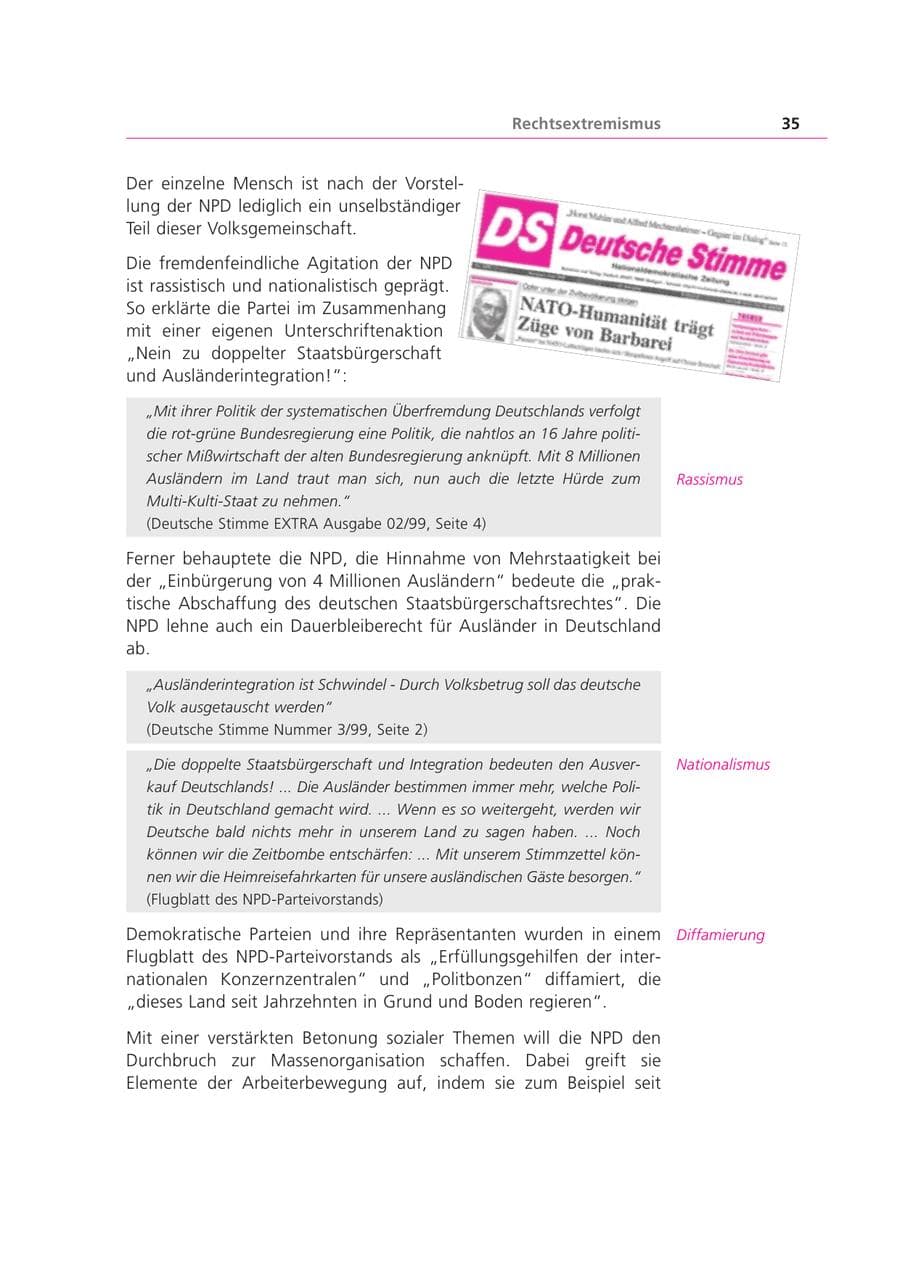 Seite 35 des Verfassungsschutzbericht 1999 Bayern