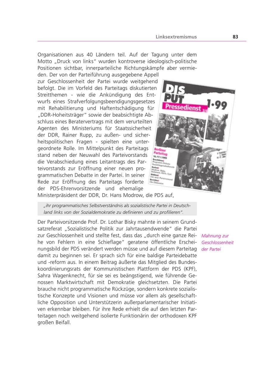 Seite 83 des Verfassungsschutzbericht 1999 Bayern