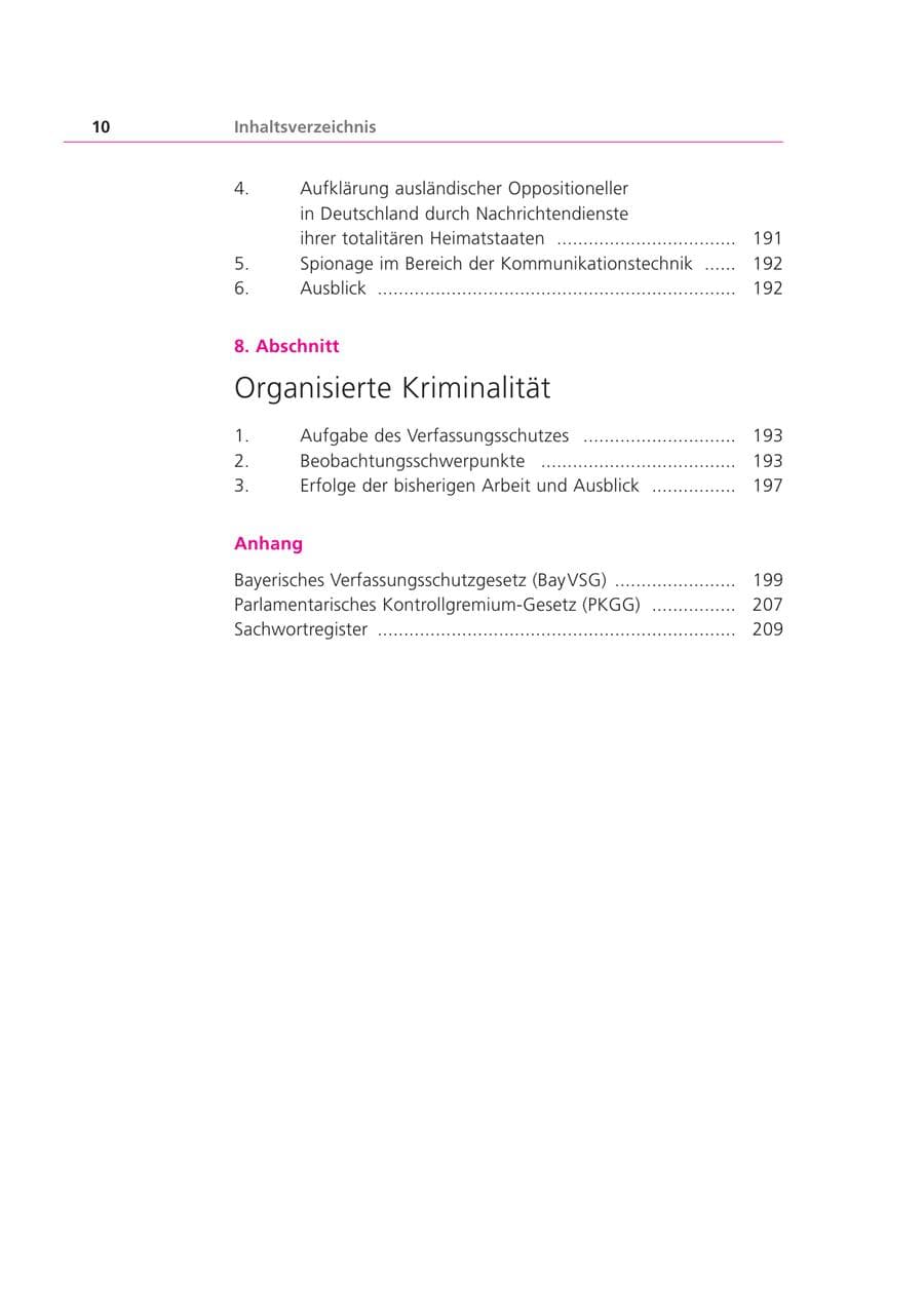 Seite 10 des Verfassungsschutzbericht 1999 Bayern