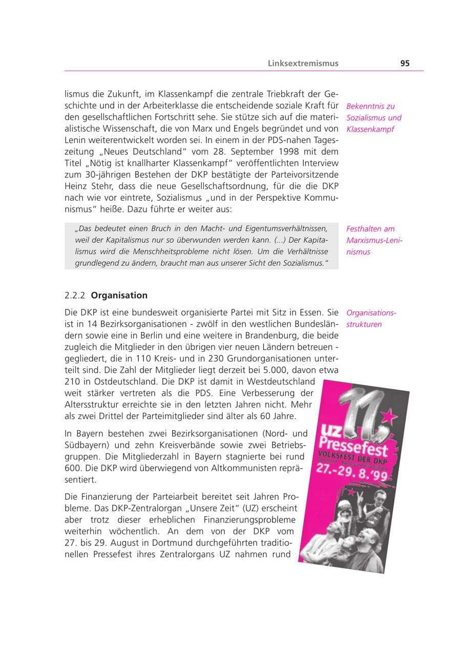 Seite 95 des Verfassungsschutzbericht 1999 Bayern