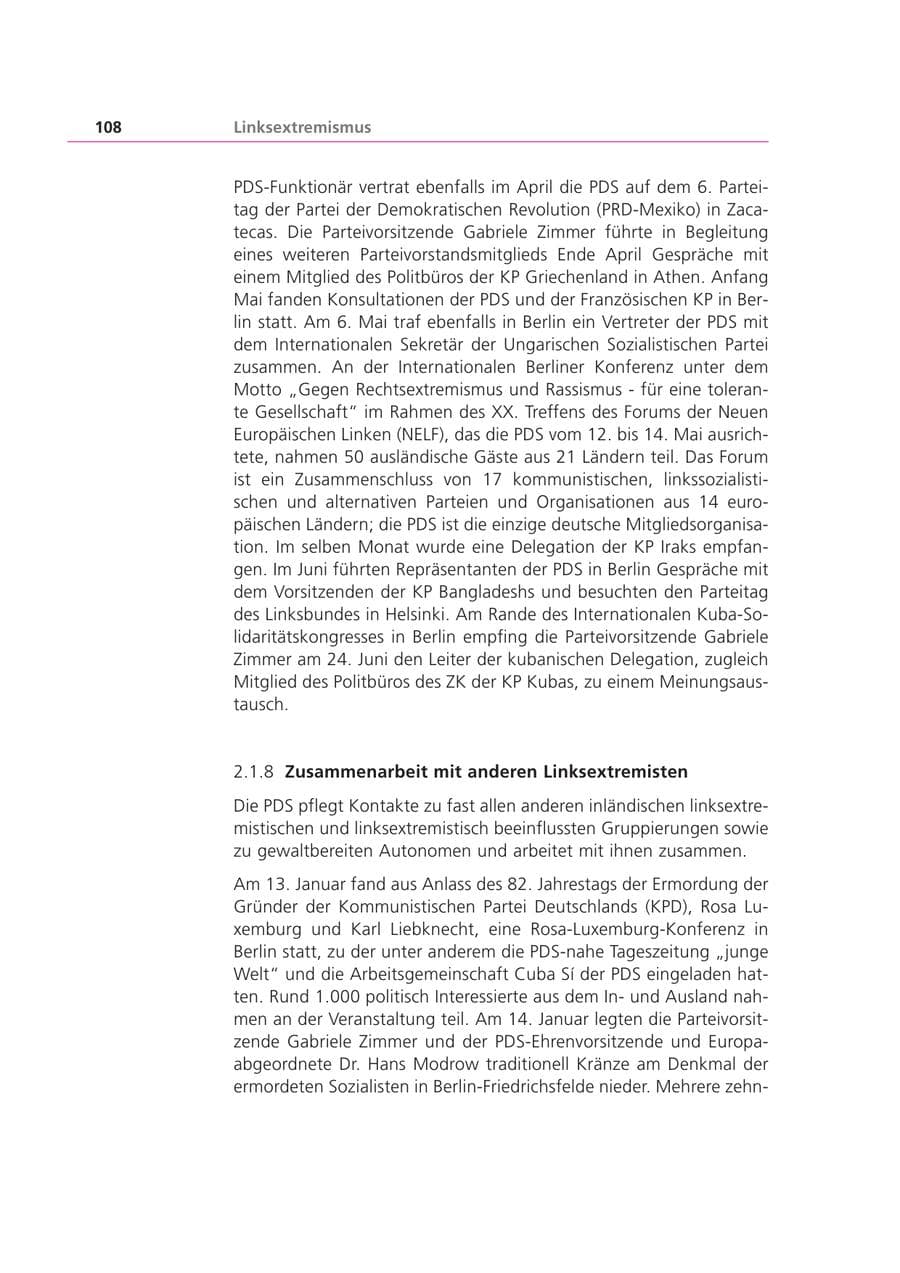 Seite 109 des Verfassungsschutzbericht 2001 Bayern