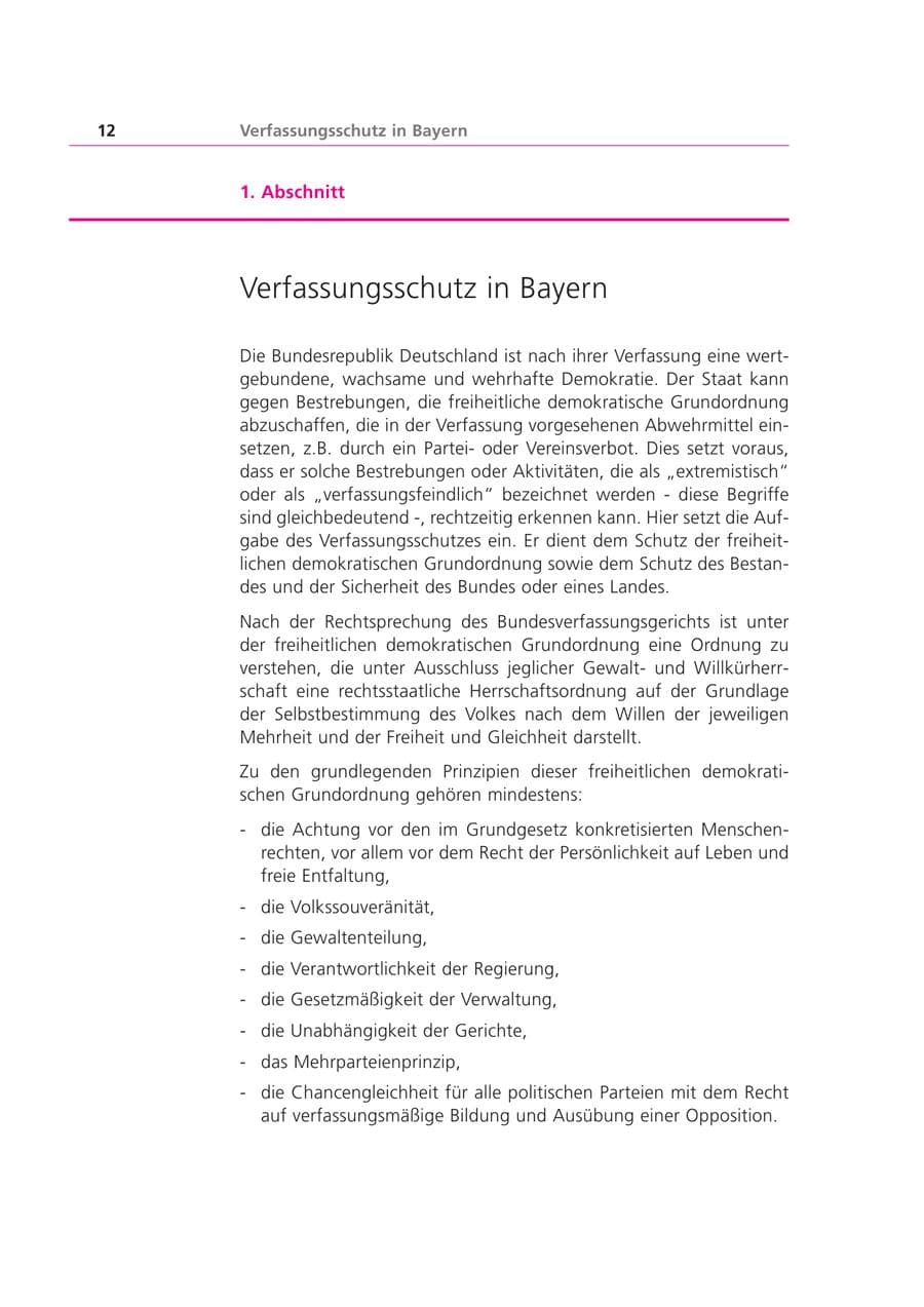 Seite 13 des Verfassungsschutzbericht 2001 Bayern