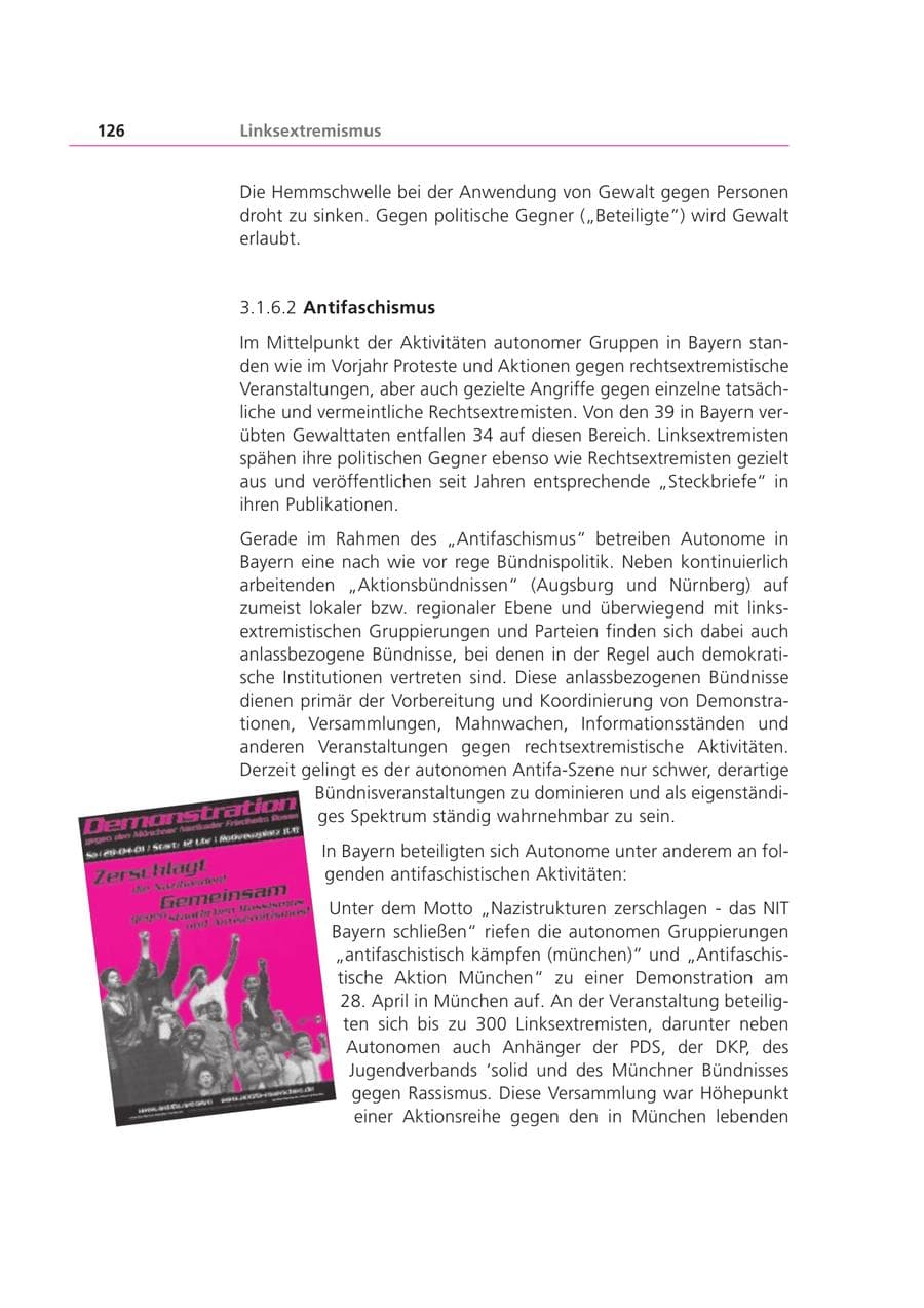 Seite 127 des Verfassungsschutzbericht 2001 Bayern