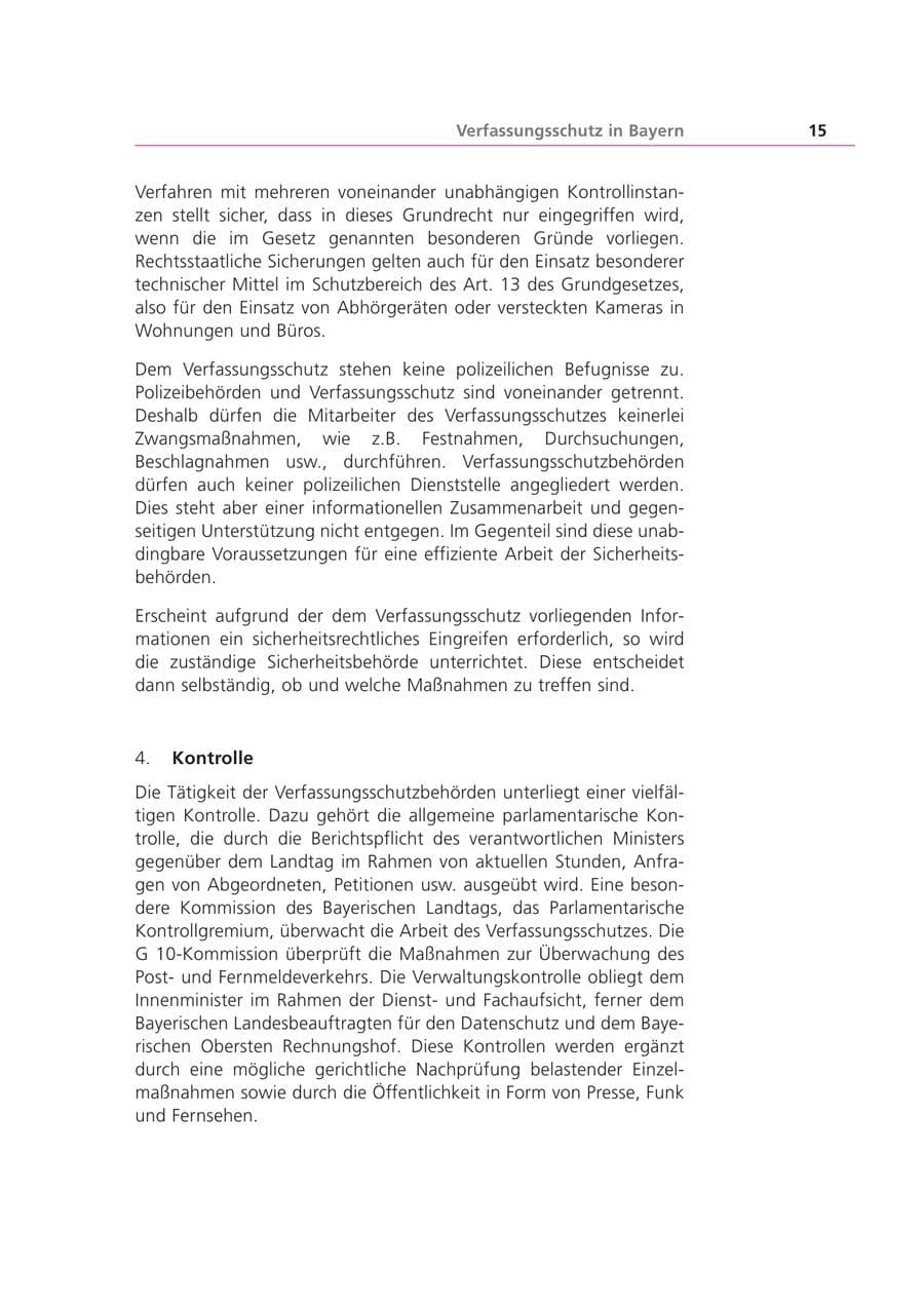 Seite 16 des Verfassungsschutzbericht 2001 Bayern
