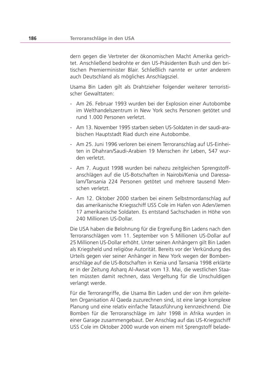 Seite 187 des Verfassungsschutzbericht 2001 Bayern