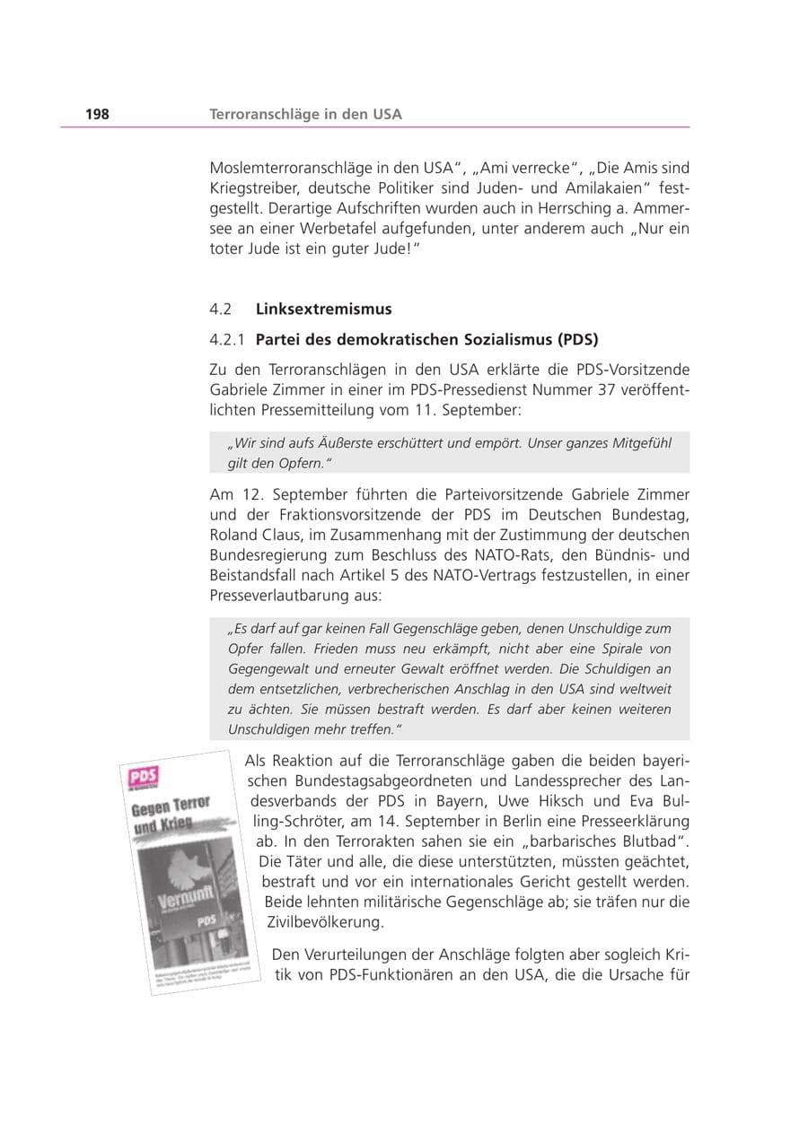 Seite 199 des Verfassungsschutzbericht 2001 Bayern