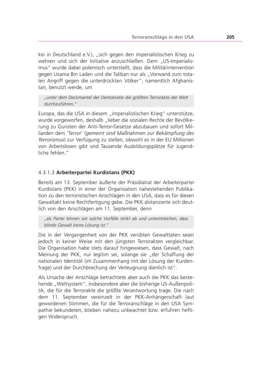 Seite 206 des Verfassungsschutzbericht 2001 Bayern