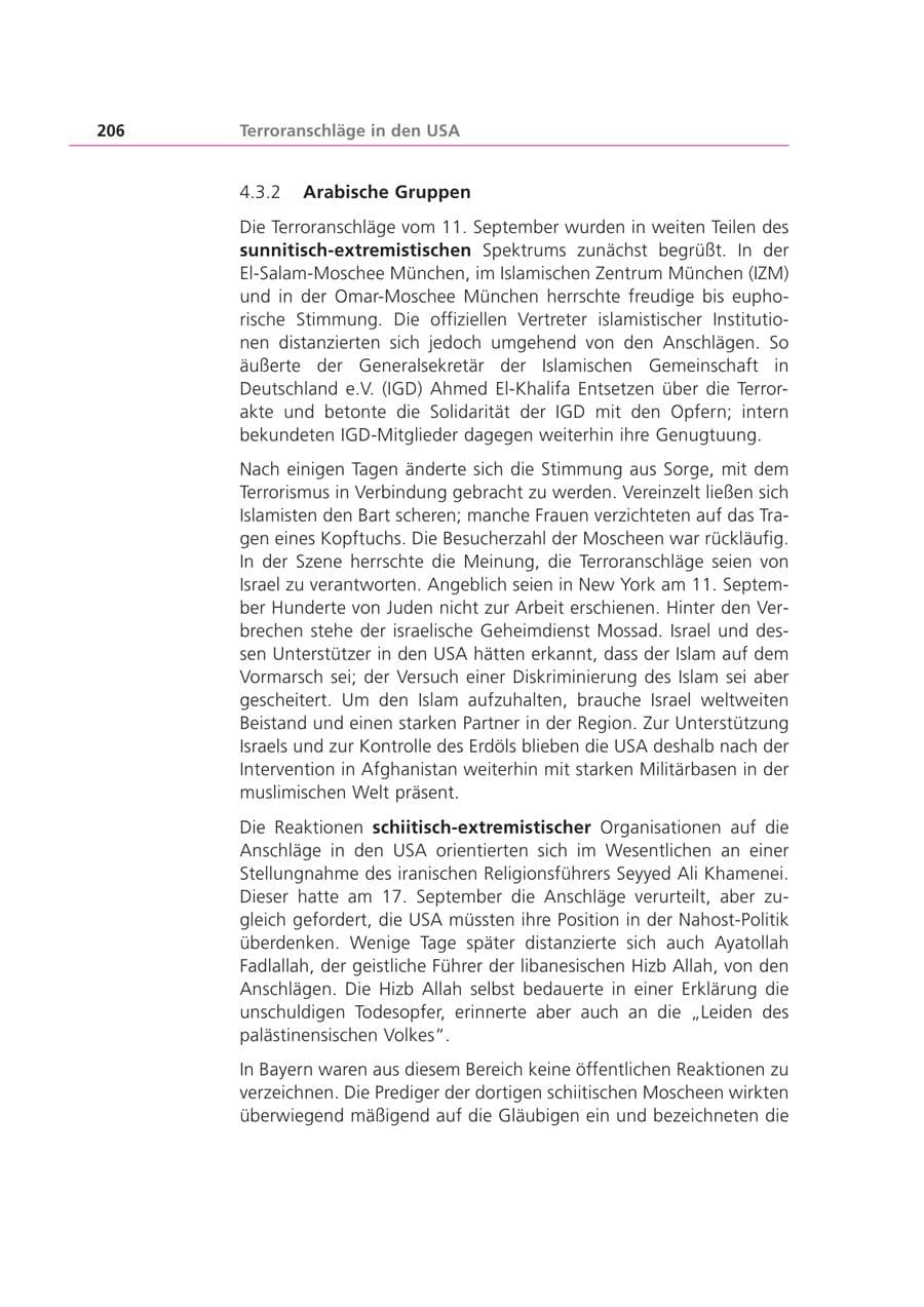 Seite 207 des Verfassungsschutzbericht 2001 Bayern