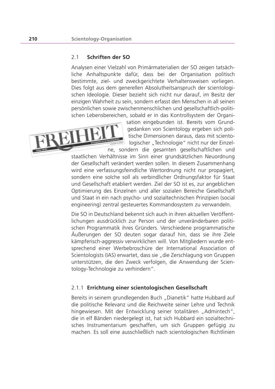 Seite 211 des Verfassungsschutzbericht 2001 Bayern