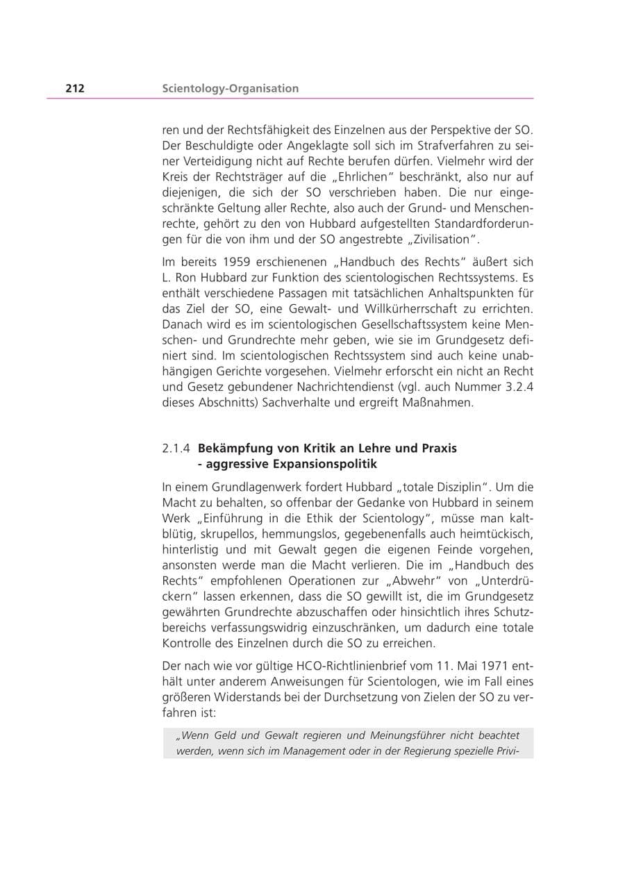 Seite 213 des Verfassungsschutzbericht 2001 Bayern