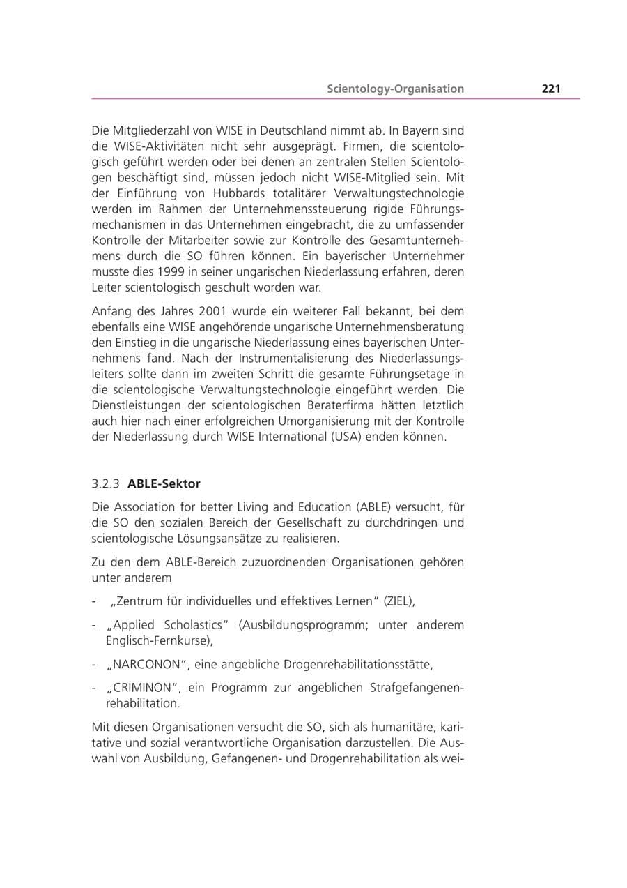Seite 222 des Verfassungsschutzbericht 2001 Bayern