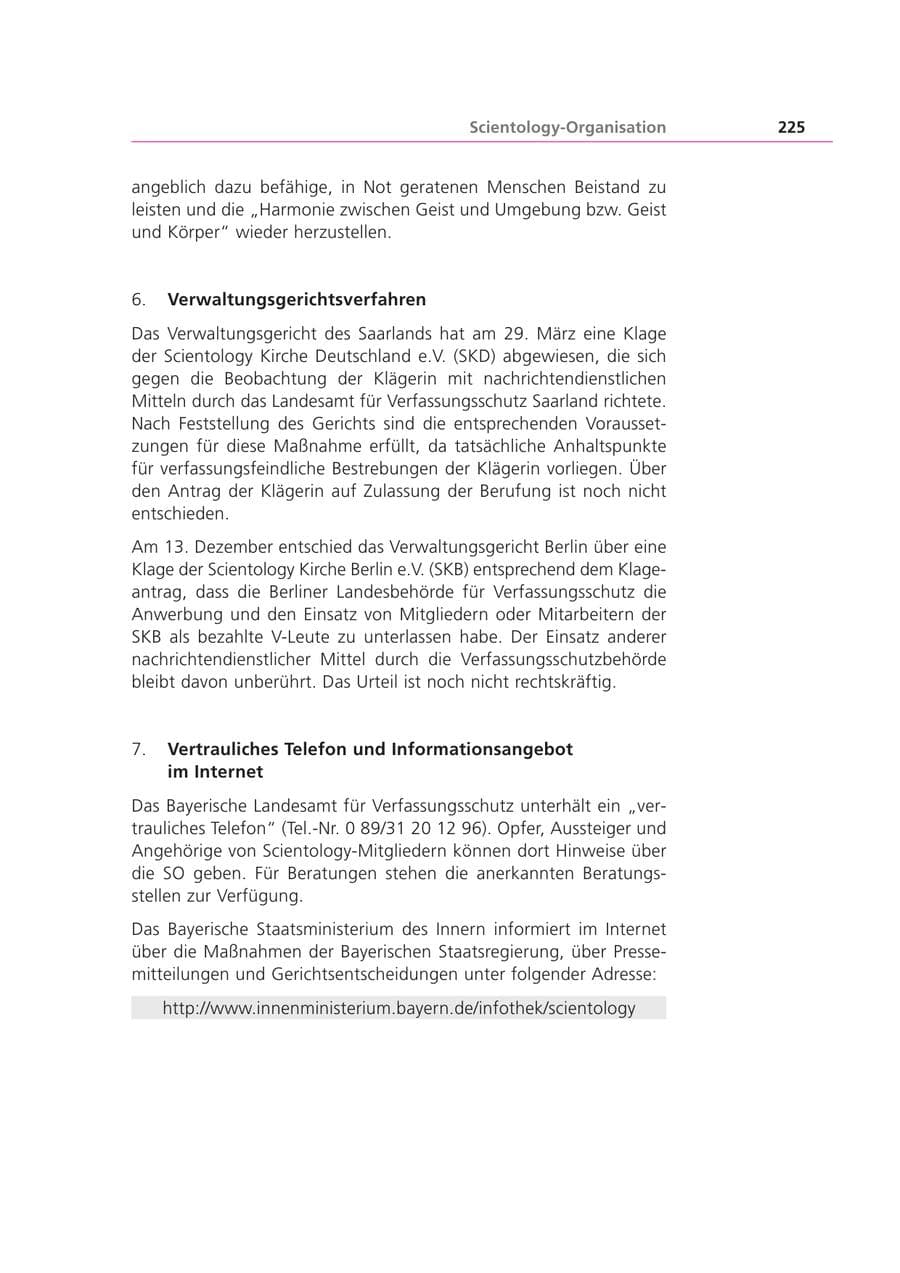 Seite 226 des Verfassungsschutzbericht 2001 Bayern