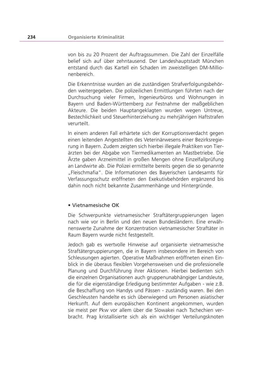 Seite 235 des Verfassungsschutzbericht 2001 Bayern