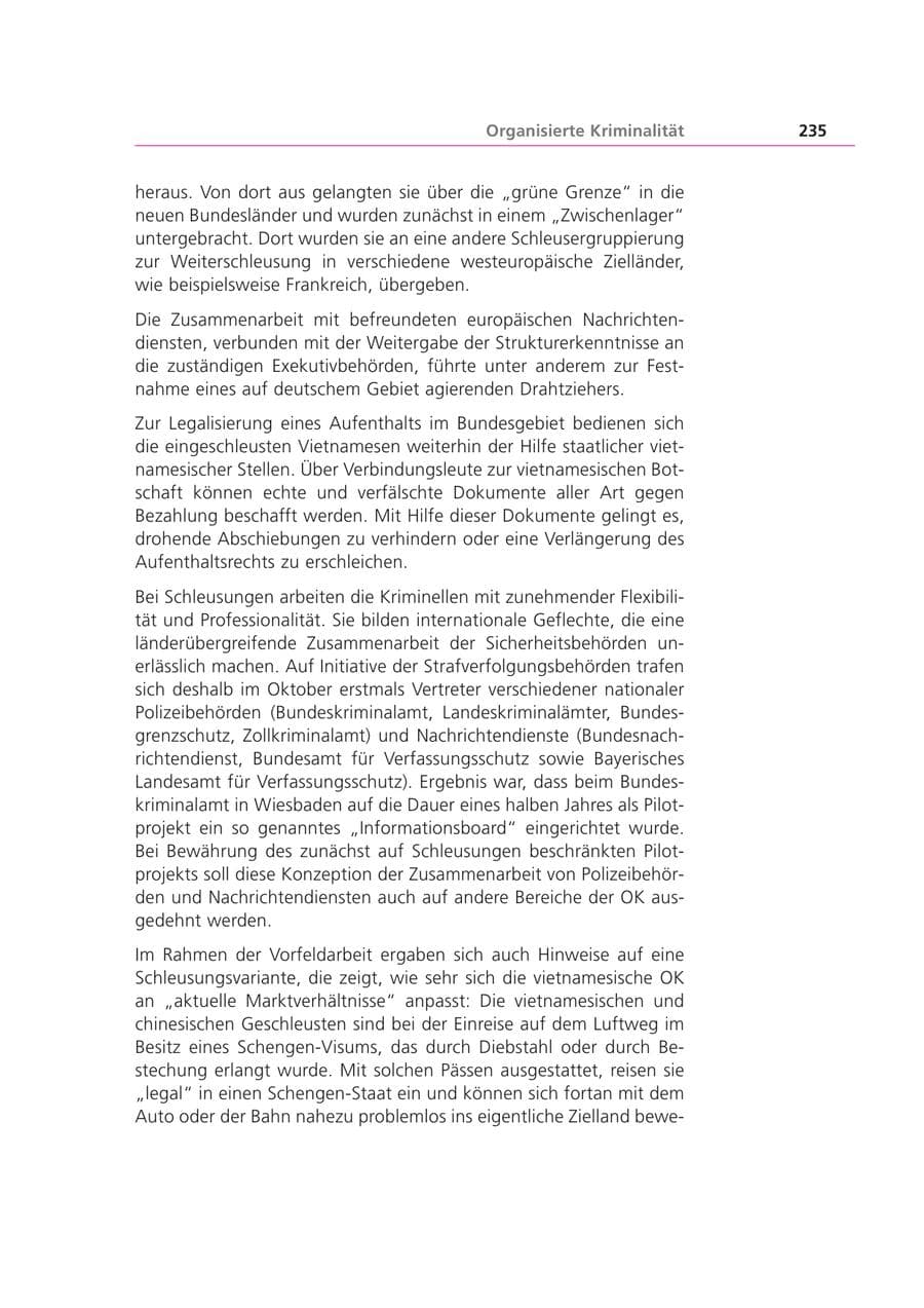 Seite 236 des Verfassungsschutzbericht 2001 Bayern