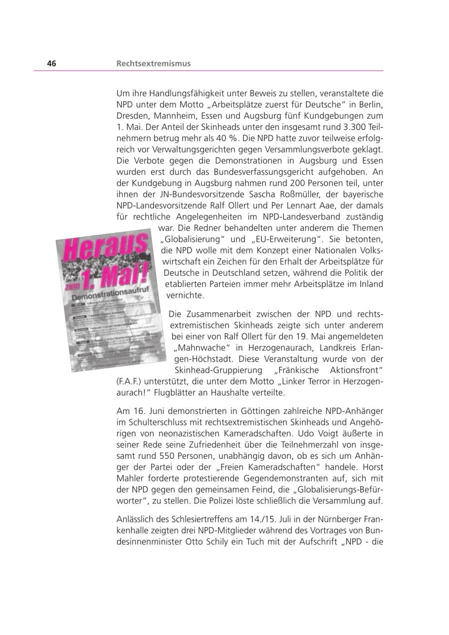 Seite 47 des Verfassungsschutzbericht 2001 Bayern