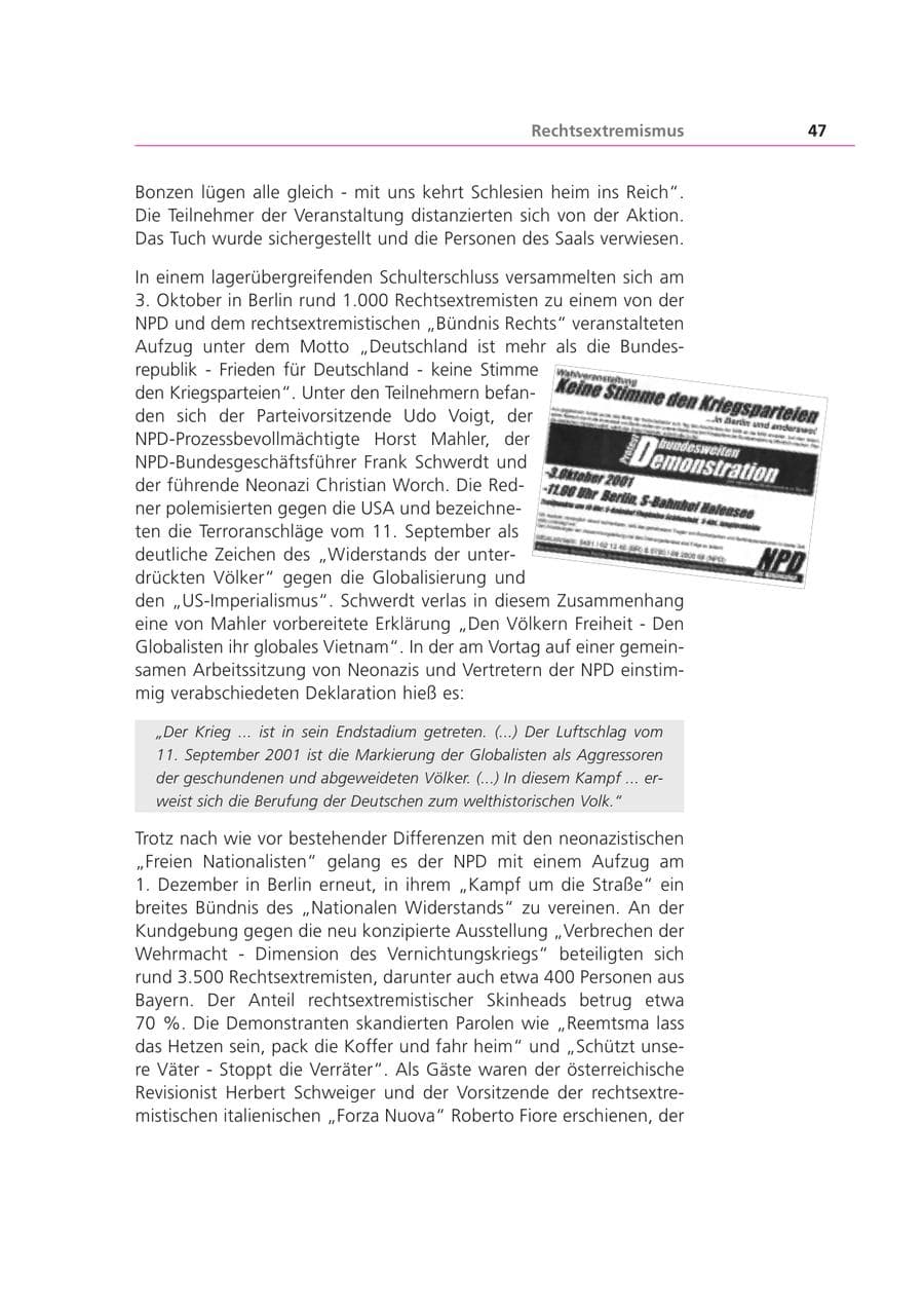 Seite 48 des Verfassungsschutzbericht 2001 Bayern