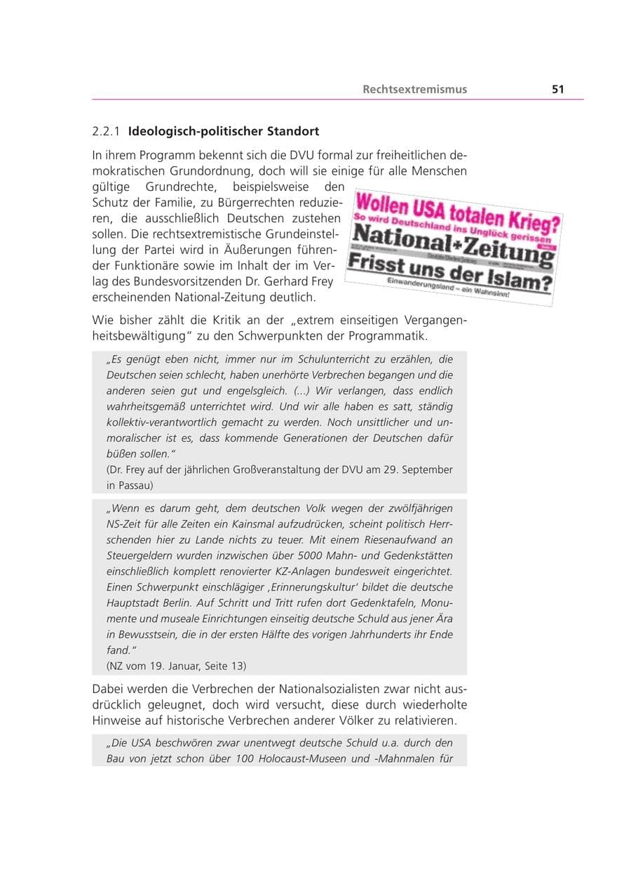 Seite 52 des Verfassungsschutzbericht 2001 Bayern