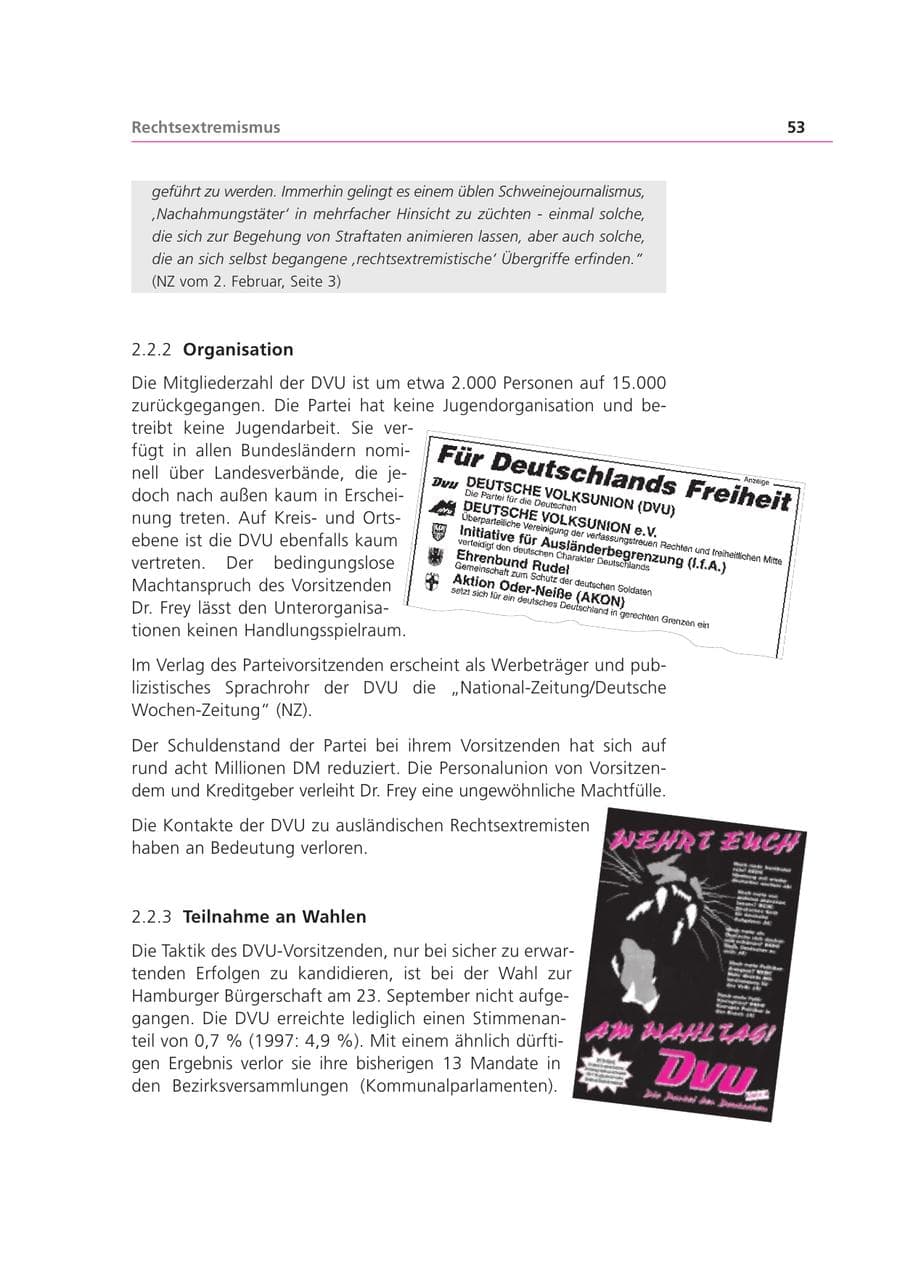 Seite 54 des Verfassungsschutzbericht 2001 Bayern
