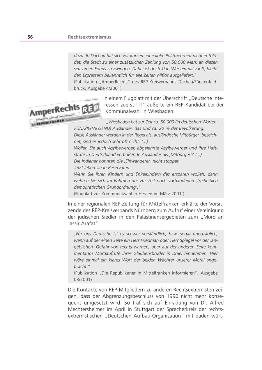 Seite 57 des Verfassungsschutzbericht 2001 Bayern