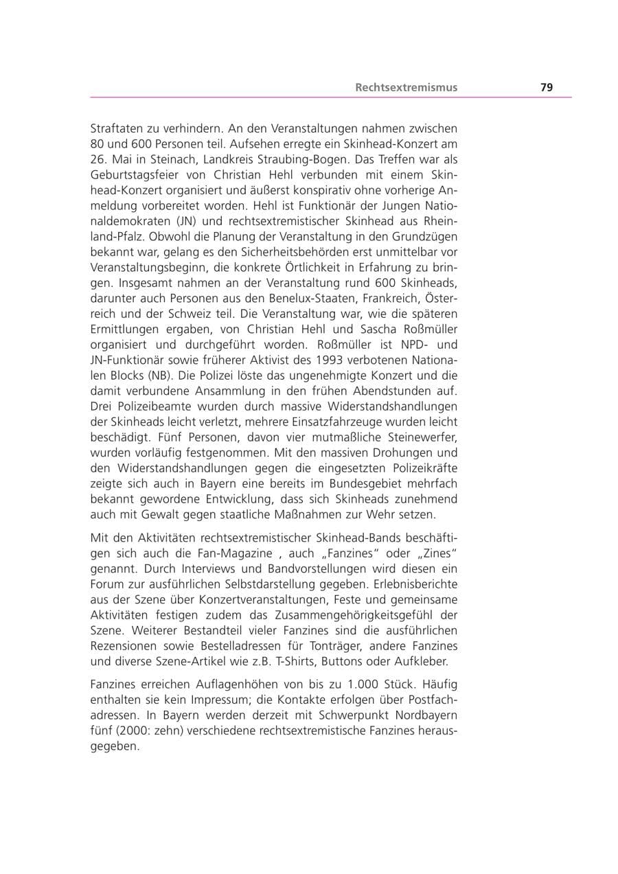 Seite 80 des Verfassungsschutzbericht 2001 Bayern