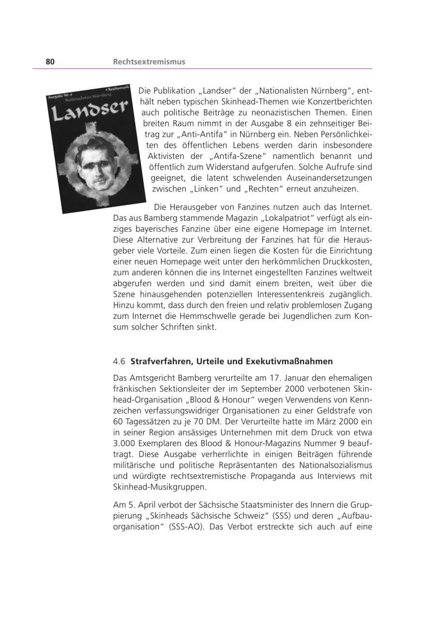 Seite 81 des Verfassungsschutzbericht 2001 Bayern