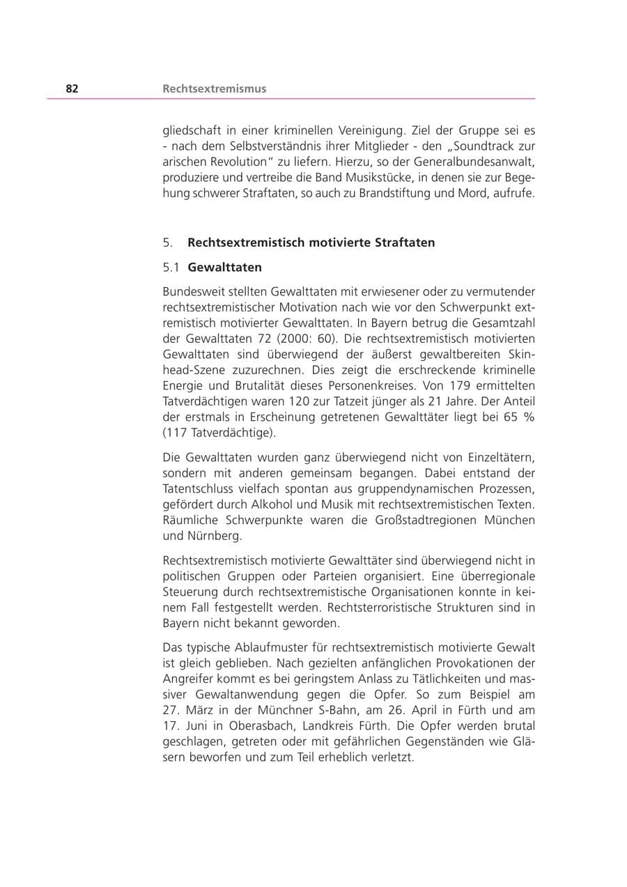 Seite 83 des Verfassungsschutzbericht 2001 Bayern