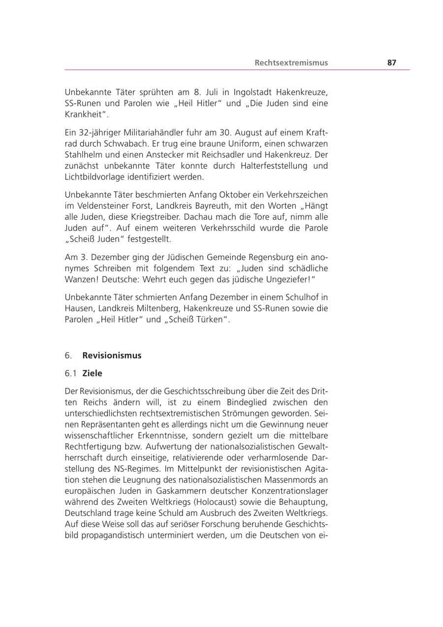 Seite 88 des Verfassungsschutzbericht 2001 Bayern