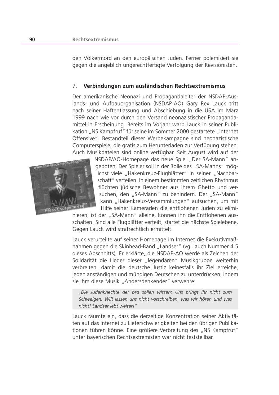 Seite 91 des Verfassungsschutzbericht 2001 Bayern